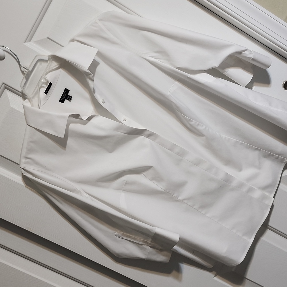 Talbots White Button-Down Shirt